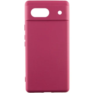 Чохол Silicone Case Lakshmi Premium із закритою камерою для Google Pixel 7a — Бордовий / Plum