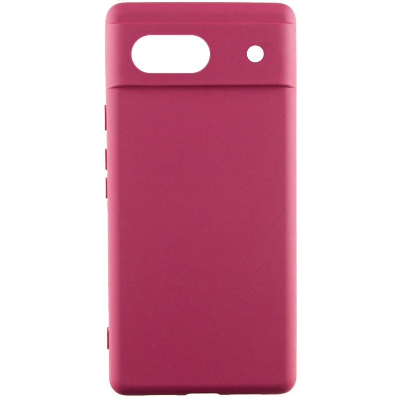 Чохол Silicone Case Lakshmi Premium з закритою камерою на Google Pixel 7a – Бордовий / Plum. Фото 1 з 5
