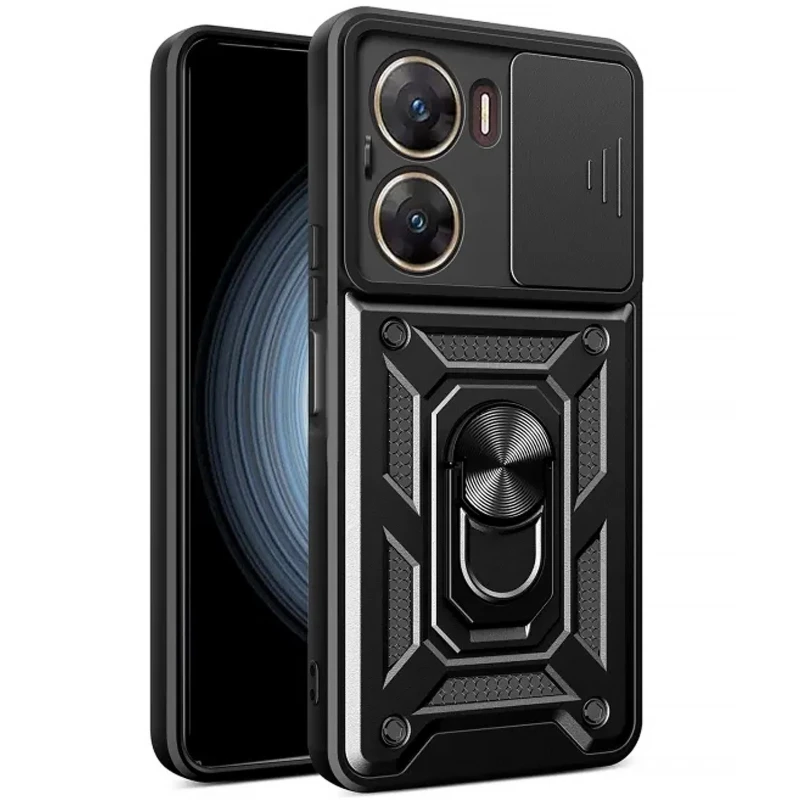 Удароміцний чохол Ummi Camshield Serge Ring (in box) для Xiaomi Poco X7 Pro – Чорний / Black. Фото 1 з 4
