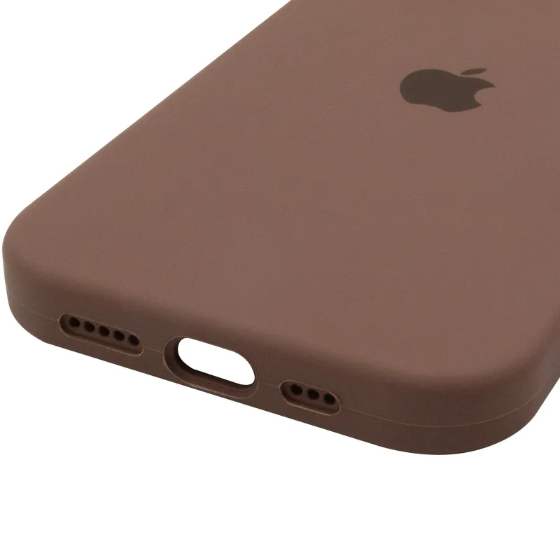 Чехол Silicone Case с закрытым низом для Apple iPhone 17 (6.3") – Коричневый / Brown. Фото 6 из 6