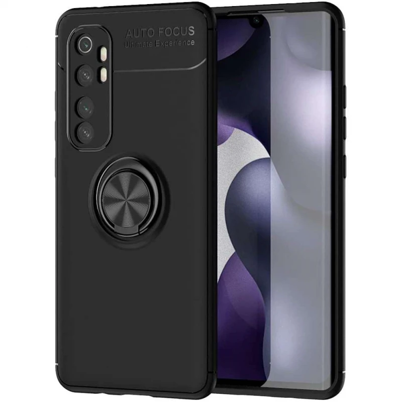 

Чохол Deen ColorRing з кільцем на Xiaomi Mi Note 10 Lite (Чорний / Чорний)