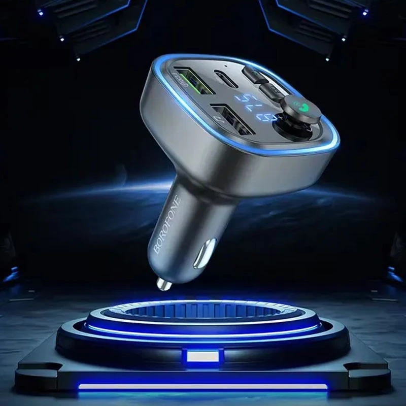 АЗУ FM модулятор Borofone BC48 – Black. Фото 5 из 6