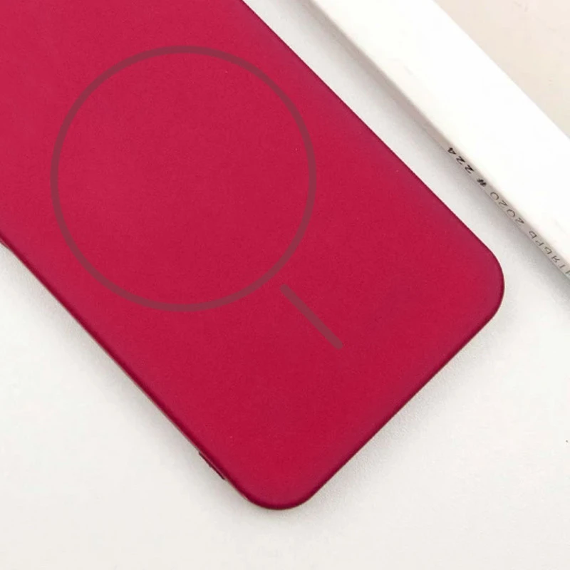 Чохол Silicone Cover Lakshmi Full Camera (AA) with Magnetic Fit для Samsung Galaxy S25 Edge – Червоний / Rose Red. Фото 4 з 5