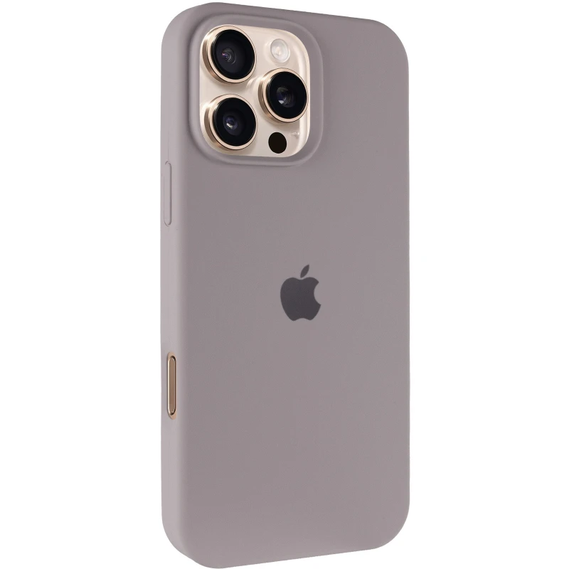 Чохол Silicone Case з закритим низом на Apple iPhone 16 Pro Max – Сірий / Lavender. Фото 3 з 15