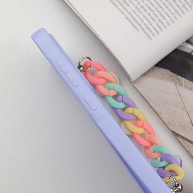 Чохол Heart з ланцюгом на Samsung Galaxy A36 5G – Lilac Blue. Фото 5 з 5