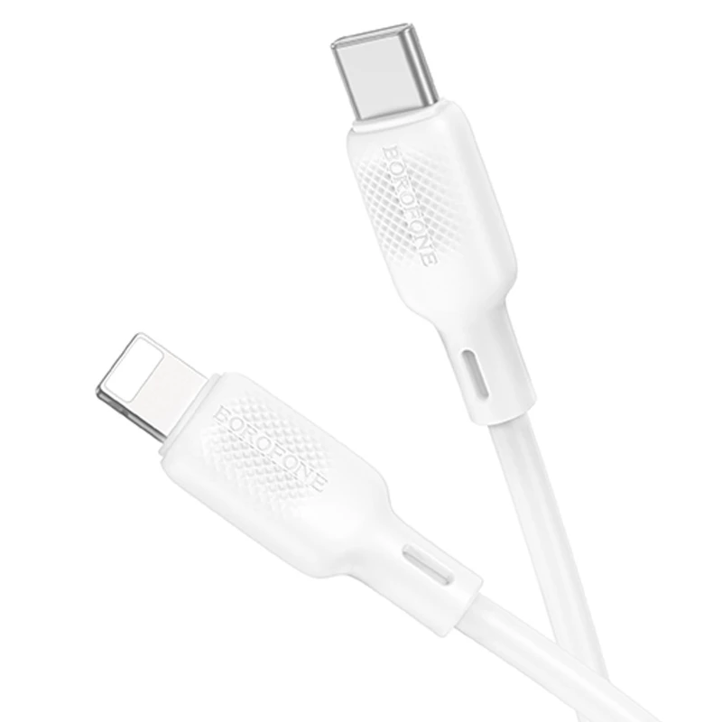 Дата кабель Borofone BX113 Lenny Type-C to Lightning 27W (3m) – White. Фото 4 из 4
