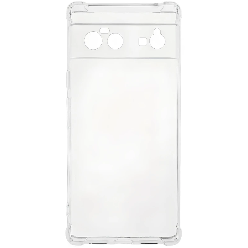 Ультратонкий силіконовий чохол GETMAN з критими бортами та камерою для Google Pixel 6 – Безбарвний (прозорий). Фото 7 з 8