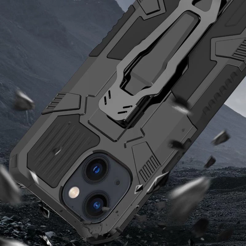 Протиударний чохол Defender Clip на Apple iPhone 14 (6.1") – Black. Фото 4 з 7