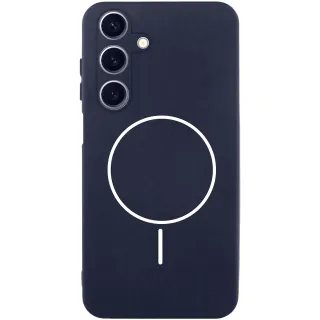 Чехол Silicone Cover Lakshmi Full Camera (AA) with Magnetic Fit для Samsung Galaxy A18 — Темно-синий / Midnight blue