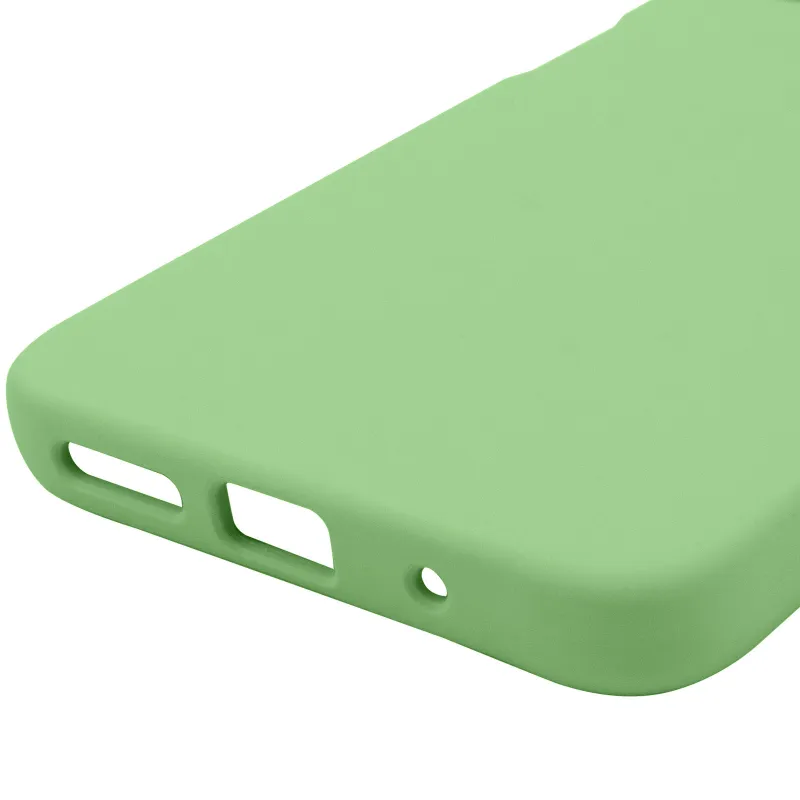 Чехол Silicone Case Lakshmi Premium з закритою камерою на Xiaomi Poco M6 4G – Мятный / Mint. Фото 8 из 8