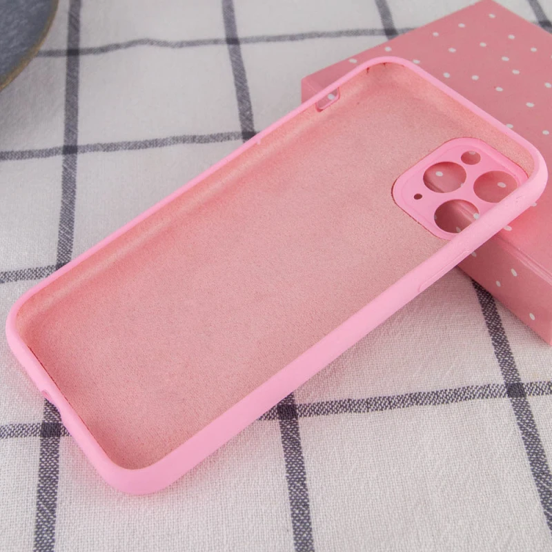 Чохол Silk Full Camera Protective (AA) NO LOGO для Apple iPhone 12 Pro Max (6.7") – Рожевий / Light pink. Фото 2 з 2