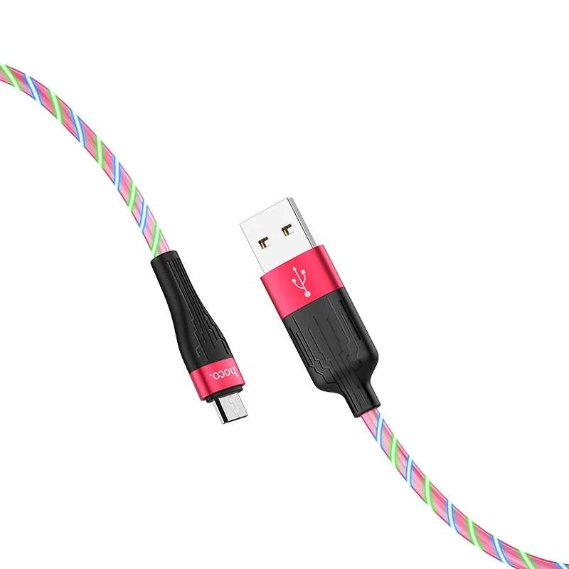 Дата кабель Hoco U85 "Charming Night" MicroUSB (1m) – Рожевий. Фото 2 з 4