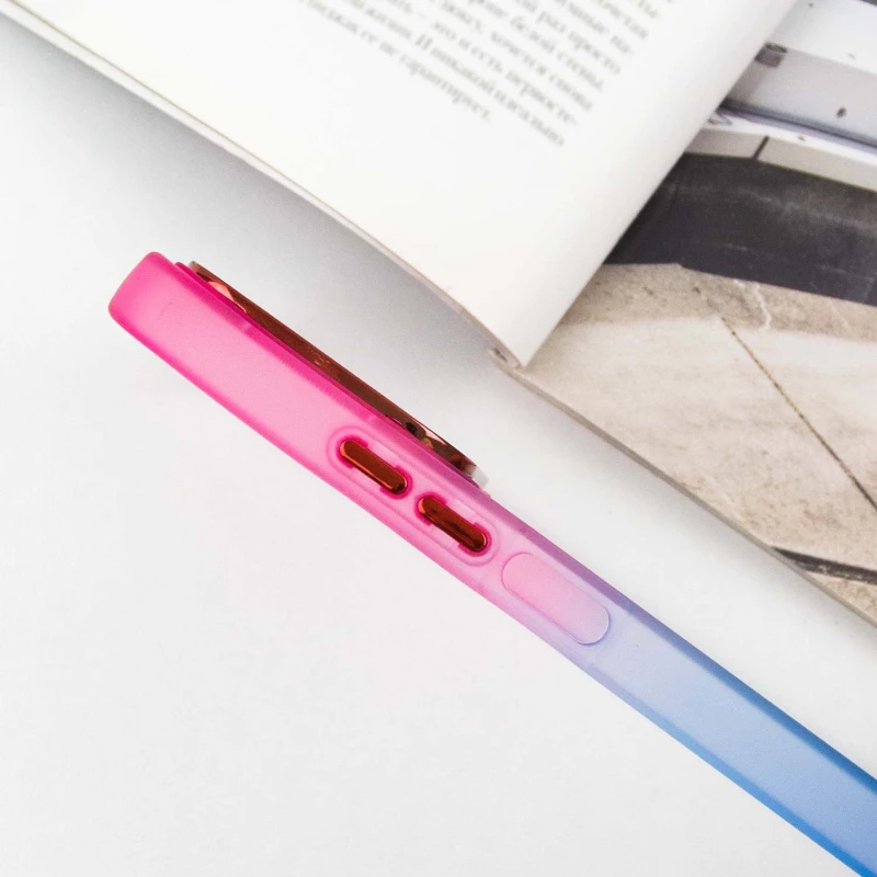 Силиконовый чехол фреш для Xiaomi Redmi Note 13 Pro 4G – Синий / Розовый. Фото 5 из 6