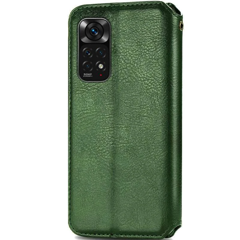 Чохол книжка GETMAN Cubic для Xiaomi Redmi Note 11 Pro 4G/5G – Зелений. Фото 2 з 6
