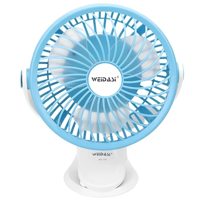 

Портативный вентилятор Rechargeable mini fan WD-225C 1200mAh (Blue / White)