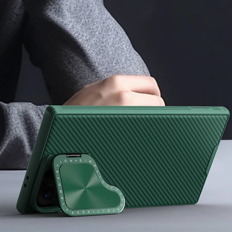 Карбонова накладка Nillkin Camshield Prop для Samsung Galaxy S24 Ultra – Deep Green. Фото 6 з 7