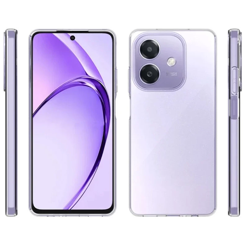 Ультратонкий силіконовий чохол 1мм на Oppo A3 4G – Безбарвний (прозорий). Фото 6 з 6