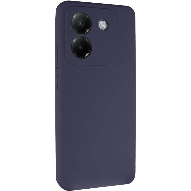 Чехол Silicone Case Lakshmi Premium з закритою камерою на Xiaomi Poco M7 pro 5G – Темно-синий / Midnight blue. Фото 1 из 8