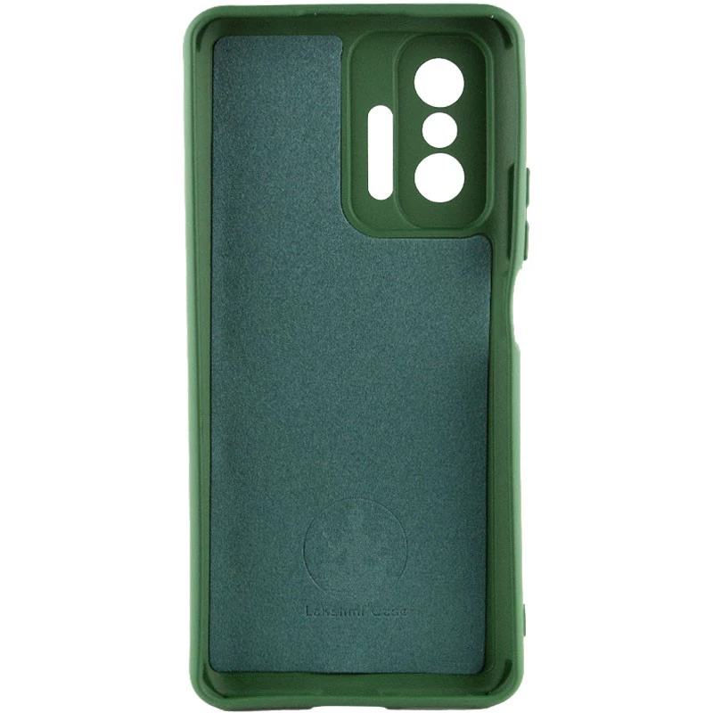 Чехол Silicone Case Lakshmi Plus с закрытой камерой для Xiaomi 11T / 11T Pro – Зеленый / Dark green. Фото 2 из 4