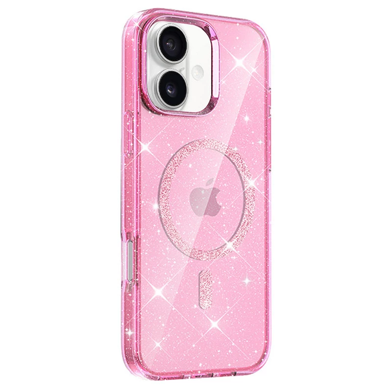 Чохол з блискітками та MagFit на Apple iPhone 16 – Pink. Фото 2 з 3