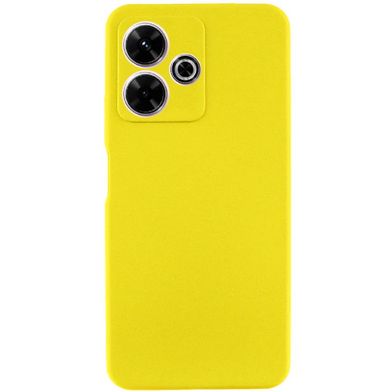 Чехол Silicone Case Lakshmi Premium з закритою камерою на Xiaomi Poco M6 4G – Желтый / Yellow. Фото 1 из 2