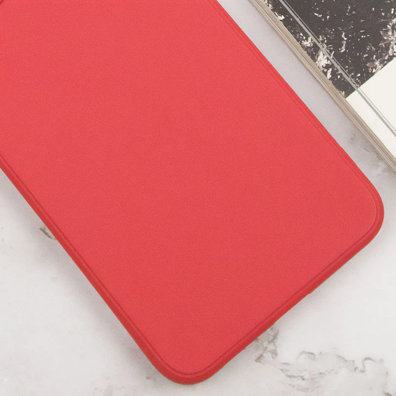 Кольоровий силіконовий чохол із захистом камери на Realme C53 – Червоний / Camellia. Фото 2 з 2