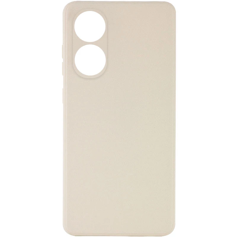 Кольоровий силіконовий чохол із захистом камери на Oppo A38 – Бежевий / Antigue White. Фото 2 з 7