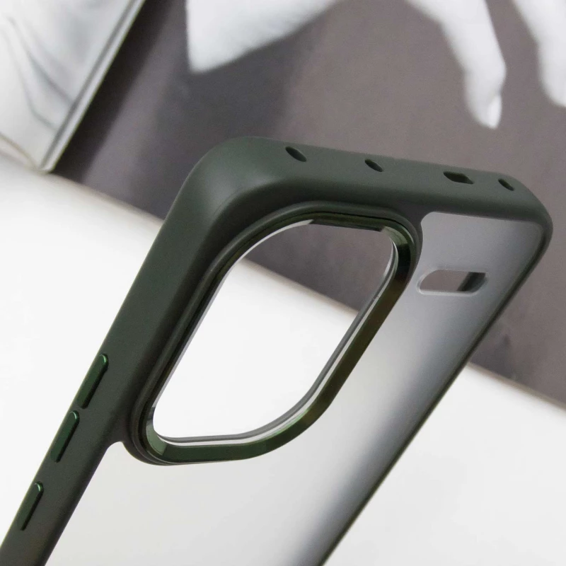 Захистний чохол TPU+PC матовий на Xiaomi Redmi Note 13 Pro+ – Dark Green. Фото 6 з 8