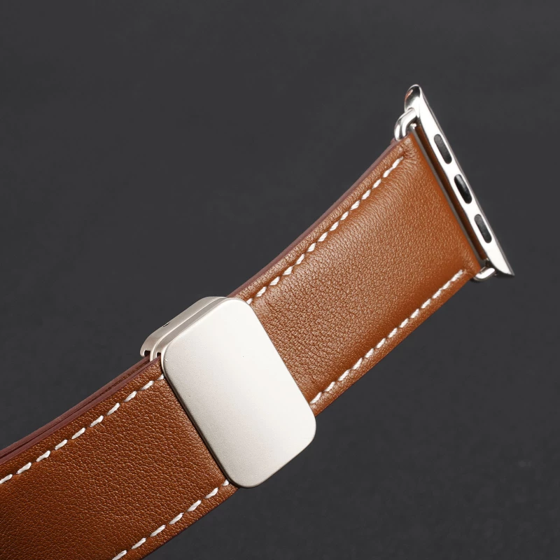 Ремінець Dux Ducis Genuine Leather для Apple Watch 42(ser.1-3)/44/45/46/49mm – Brown. Фото 4 з 5