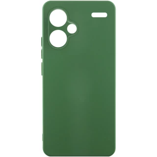 Чехол Silicone Case Lakshmi с закрытой камерой для Xiaomi Redmi Note 13 Pro+ — Зеленый / Dark green