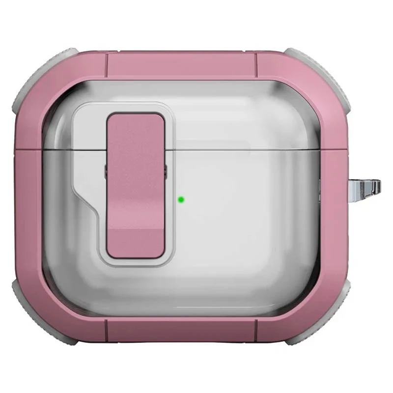 Футляр протиударний Locking Button для навушників Airpods 3 – Pink. Фото 1 з 2
