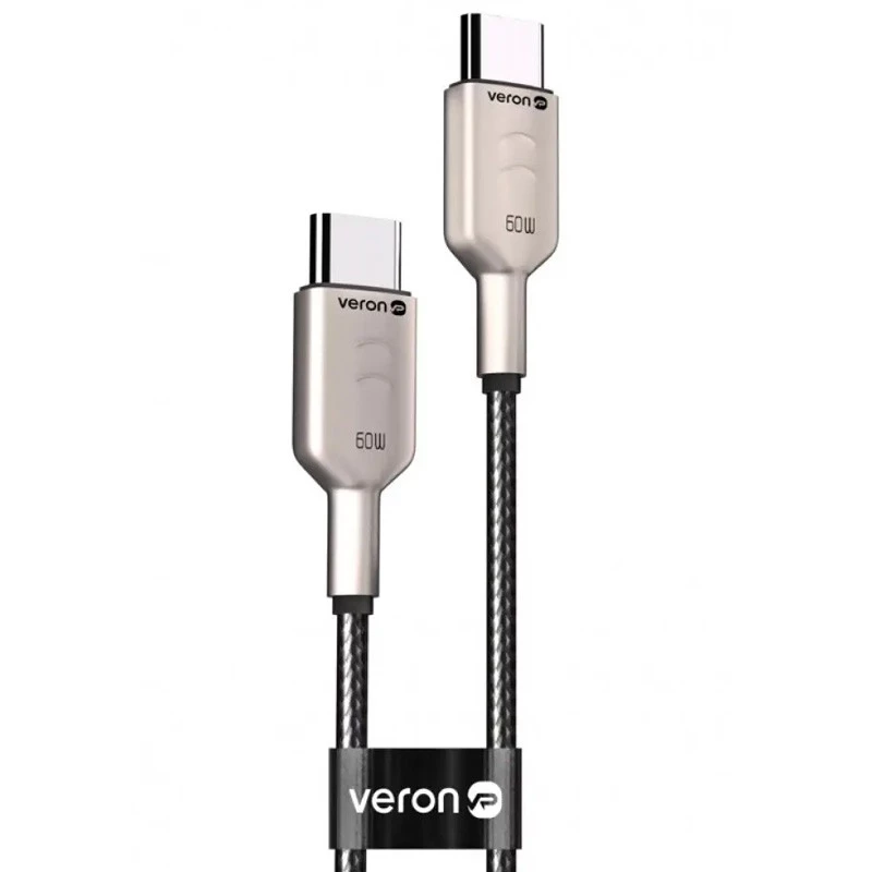 

Дата кабель Veron CC04 Nylon Type-C to Type-C 60W (1m) (Black)