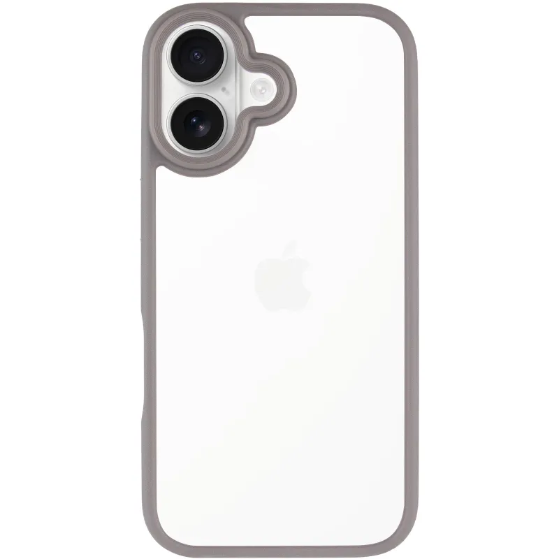 TPU+PC с металлическими кнопками для Apple iPhone 17 (6.3") – Серый / Grey. Фото 4 из 8