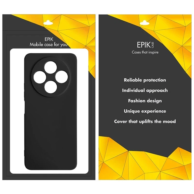 Чорний силіконовий чохол Epik із захистом камери на Oppo Reno 12 F 4G/5G – Чорний. Фото 3 з 3