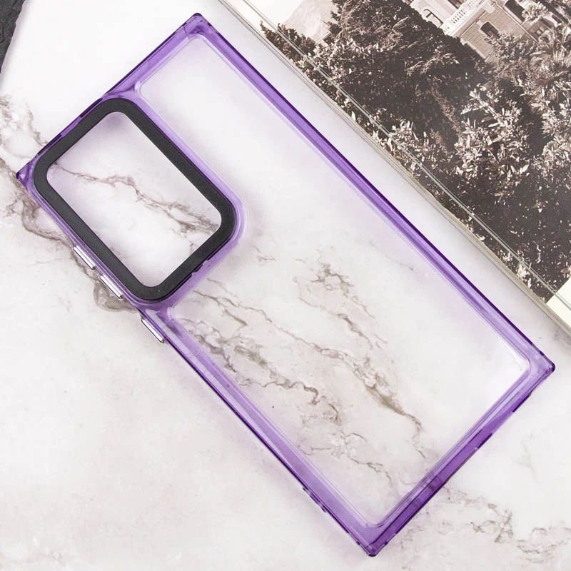 Кольоровий чохол TPU+PC на Samsung Galaxy S24 Ultra – Purple. Фото 3 з 7