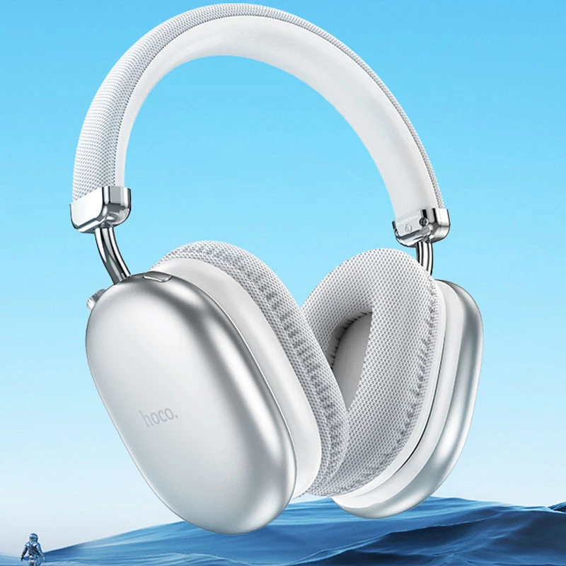 Накладні бездротові навушники Hoco W35 Max Joy – silver. Фото 4 з 5