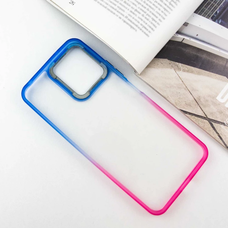 Силіконовий чохол фреш на Xiaomi Redmi 12 – Рожевий / Синій. Фото 6 з 9