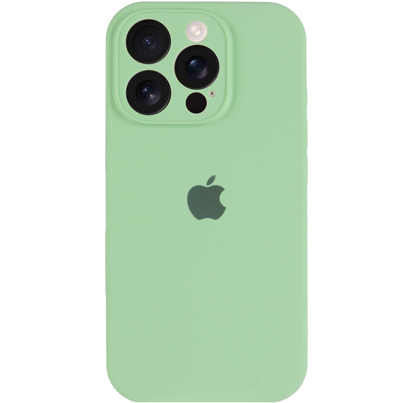 Чехол Silicone Case с защитой камеры для Apple iPhone 14 Pro Max (6.7") – Зеленый / Pistachio. Фото 4 из 13