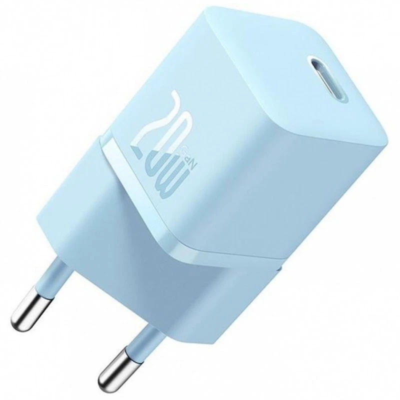 МЗП Baseus GaN5 Fast Charger (mini) 1C 20W (CCGN05010) – Blue. Фото 4 з 4