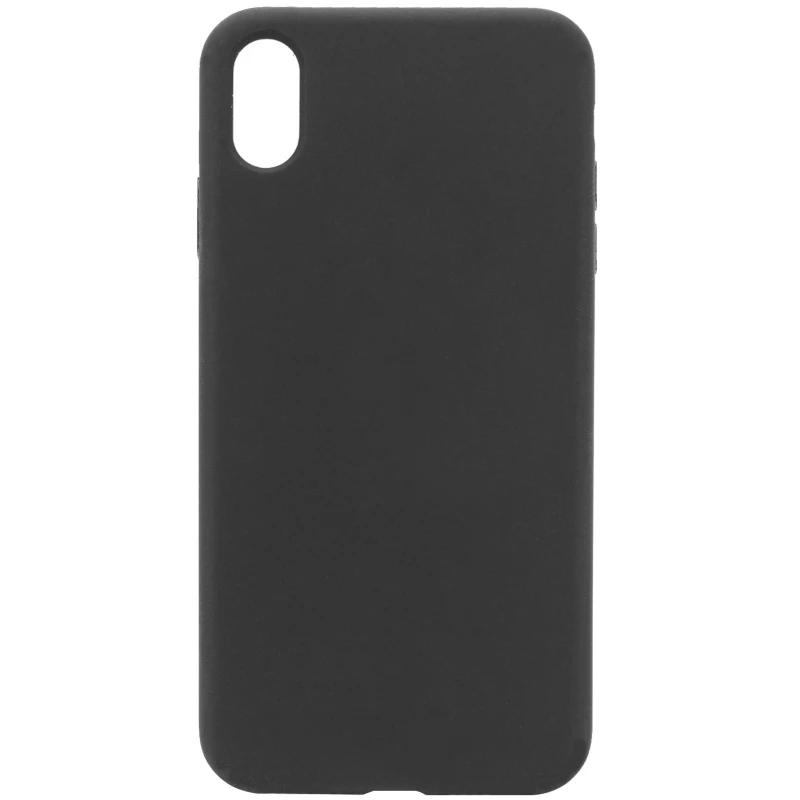 Чохол з закритим низом Silicone Case на Apple iPhone XR (6.1") – Чорний / Black. Фото 1 з 1