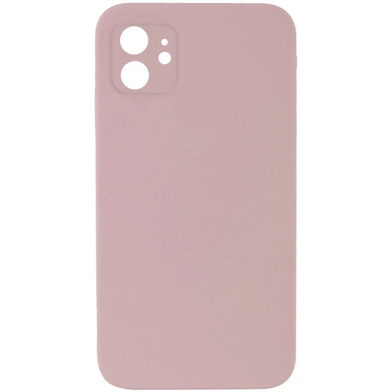 Чехол Silicone Case Square L с защитой камеры для Apple iPhone 11 (6.1") – Розовый / Pink Sand. Фото 1 из 3