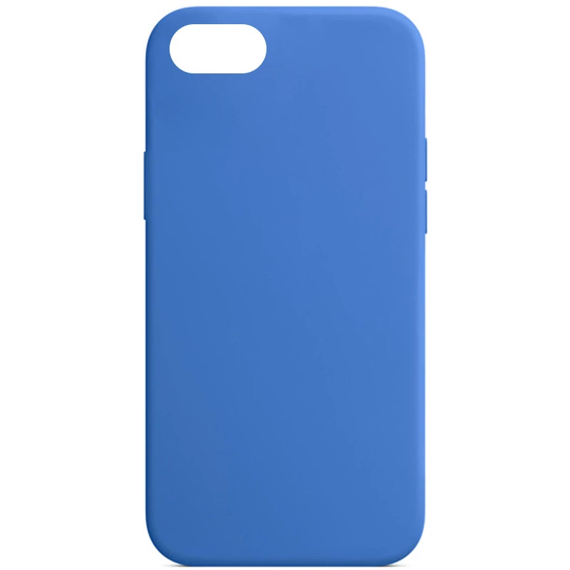 

Чехол с зарытым низом Silicone Case для Apple iPhone SE (2020) (Синий / Capri Blue), Синій / capri blue