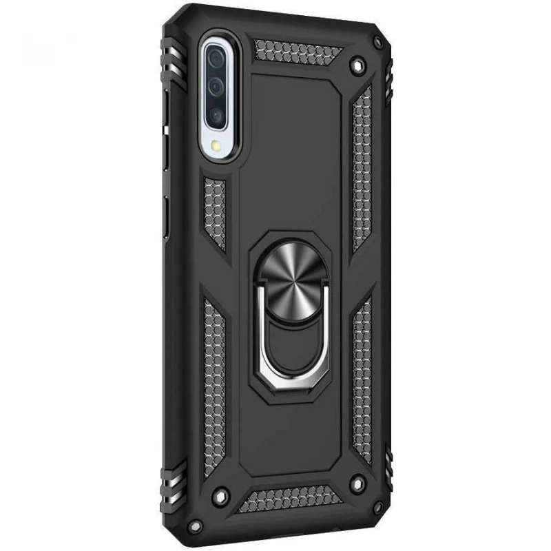 Протиударний чохол Serge Ring з кільцем на Samsung Galaxy A50 (A505F) / A50s / A30s – Чорний. Фото 4 з 6