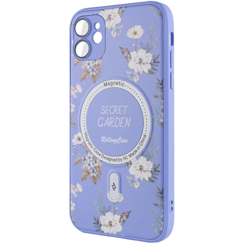 TPU+PC чохол Secret Garden з MagSafe на Apple iPhone 12 (6.1") – Lilac. Фото 3 з 4