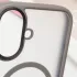 TPU+PC чехол Metal Buttons with Magnetic Fit для Apple iPhone 16 – Серый / Grey. Фото 6 из 6