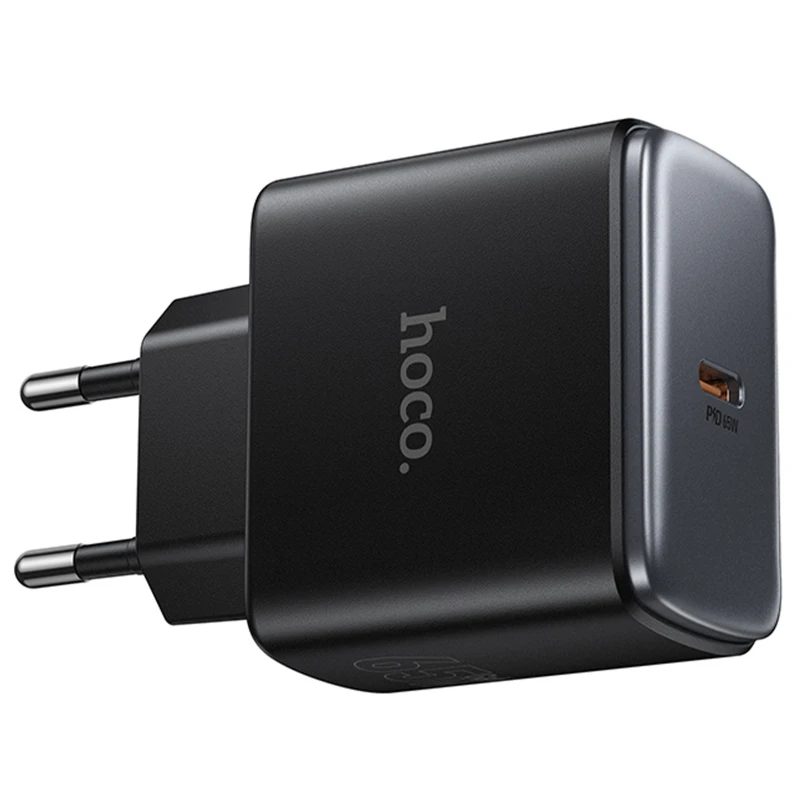 СЗУ Hoco C159A Upgrade PD65W (1USB-C) – Black. Фото 5 из 6