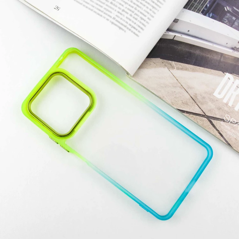 Силиконовый чехол фреш для Xiaomi Redmi Note 13 Pro 4G – Бирюзовый / Лимонный. Фото 3 из 9