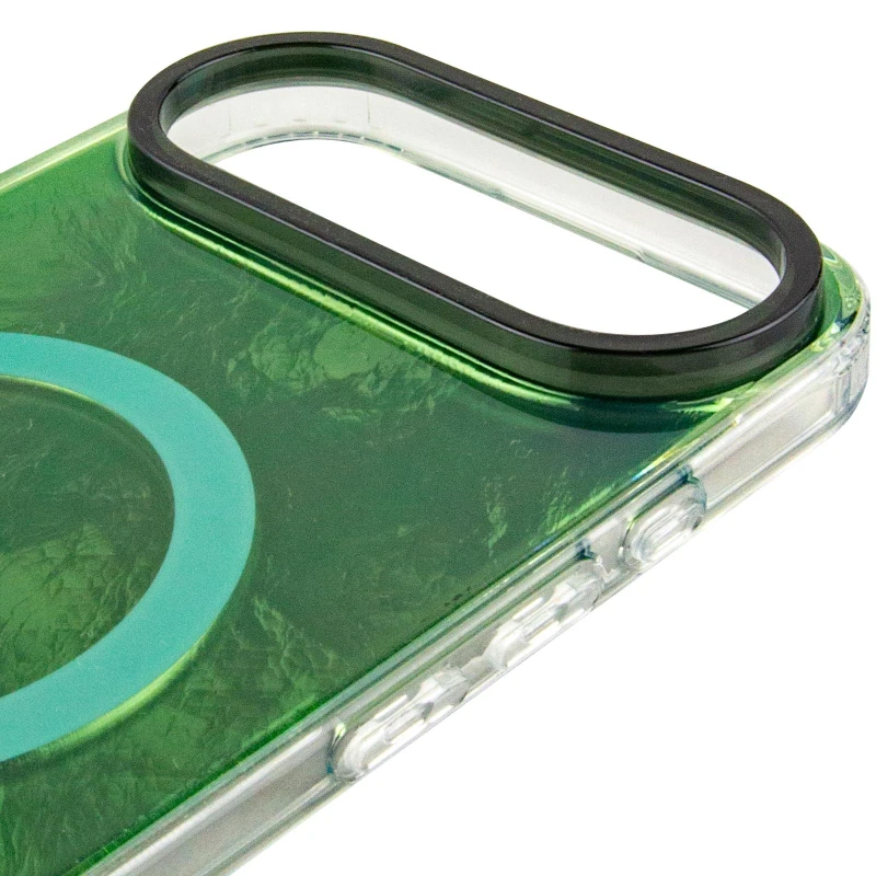 Силіконовий чохол Shiny Mountain (MagFit) для Apple iPhone 17 Air (6.5") – Green. Фото 7 з 8