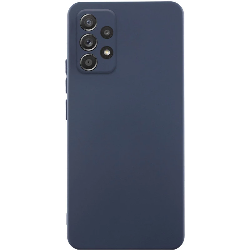 Цветной силиконовый чехол GETMAN с закрытой камерой на Samsung Galaxy A52 4G / A52 5G – Синий / Midnight Blue. Фото 2 из 6
