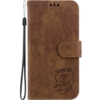 Кожаный чехол-книжка Cute Tiger для Xiaomi Redmi 15C (EU) фото 1 из 4